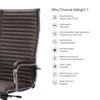 Ettorez Delight Hb Brown Leatherette Office Chair In Brown Colour