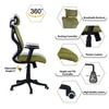 Zeeazyana High Back Ergonomic Chair in Pearl Green Colour