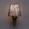 Devansh Metal Electric Wall Light in Antique Gold Colour with Blue Shade Count of 1 Light