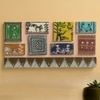 Multi Color Wooden Wall Art Panel with hand made Tribal traditional Art patterns