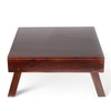 Bradford Sheesham Wood Contemporary Square Foldable Coffee Table In Dark Walnut Finish