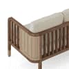 Taran 2 Seater Wooden Sofa in Natural Herringbone Colour