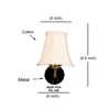 Devansh Gold Wall Mounted Lamp With Off-White Cotton Shade