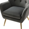 Dawson Solid Wood Accent Chair in Grey Colour