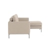 Modernelegance Wood Right Aligned 3-Seater With Upholstery Non Storage Sofa In White Colour