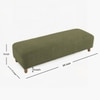 Zelko Boucle 2 Seater  Ottoman Bench in Pista Green  Color