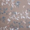 Taupe Floral Cotton 400 Tc flat  Super King Size Bedsheet With 2 Pillow Covers