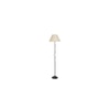 Kilian Off White Fabric Floor Lamp with Black Iron Base