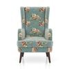 Genoa Wing Chair In Dusty Teal Glamour Colour