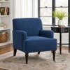 Terren Boucle Fabric Lounge Chair in Blue