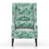 Morgen Solid Wood Lounge Chair in Chitra Velvet Colour