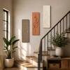The Castle Decor Minimal Line Face Wall Art Set of 3 36x39 Inch