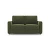 Apollo Compact High Back 2 Seater Fabric Sofa in Moss Green Colour