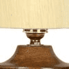 Riley Black Jute Table Lamp with White Brushed wood base