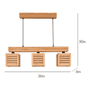 Lyon Beige Solid Wood Cluster Hanging Light