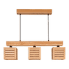 Lyon Beige Solid Wood Cluster Hanging Light