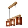 Ventus Beige Solid Wood Cluster Hanging Light