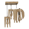Jet Beige Solid Wood Cluster Hanging Light