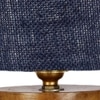 Damia Blue Jute table lamp with Natural Wood Base