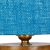 Darcy Turquoise Jute lamp with Natural Wood Base