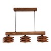 Star Brown Solid Wood Cluster Hanging Light