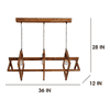 Paragon 3 Series Brown Solid Wood Cluster Hanging Light