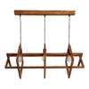 Paragon 3 Series Brown Solid Wood Cluster Hanging Light
