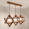 Paragon 3 Series Brown Solid Wood Cluster Hanging Light