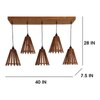 Funnel 5 Series Brown Solid Wood Cluster Hanging Light