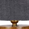 Demina Grey Jute Table Lamp with Natural Wood Base