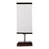 Elske white & black cotton table lamp with Square Brown Wood Base