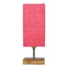 Fielding Pink Jute table lamp with Square Natural Wood Base