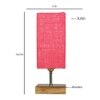 Fielding Pink Jute table lamp with Square Natural Wood Base