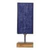 Fitzgerald Blue Jute table lamp with Square Natural Wood Base