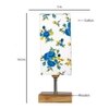 Flavius Multicolor cotton table lamp with Square Natural Wood Base