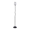 Hazel Multicolour Glass Floor Lamp with Black Iron Base