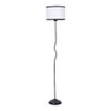 Willow Multicolour Fabric Floor Lamp with Black Iron Base