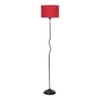 Nova Red Fabric Floor Lamp with Black Iron Base