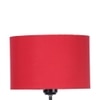 Nova Red Fabric Floor Lamp with Black Iron Base