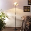 Isla Multicolour Fabric Floor Lamp with Black Iron Base