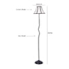 Isla Multicolour Fabric Floor Lamp with Black Iron Base