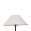 Ruby White Natural Fiber Floor Lamp with Black Iron Base