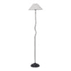 Ruby White Natural Fiber Floor Lamp with Black Iron Base