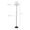 Ruby White Natural Fiber Floor Lamp with Black Iron Base
