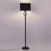 Summer Black Fabric Floor Lamp with Black Iron Base