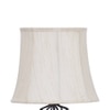 Sienna Off White Fabric Floor Lamp with Black Iron Base
