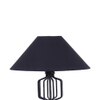 Jay Black Fabric Floor Lamp with Black Iron Base