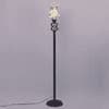 Lana Multicolour Glass Floor Lamp with Black Iron Base