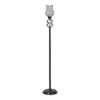 Lana Multicolour Glass Floor Lamp with Black Iron Base