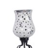 Raven Multicolour Glass Floor Lamp with Black Iron Base